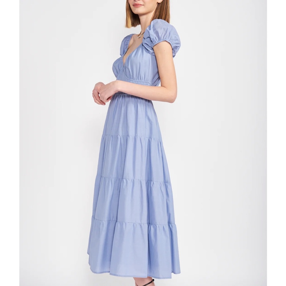 EN SAISON BLEU MIDI DRESS - Picture 3 of 9